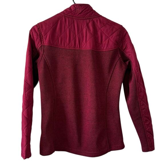 SwissTech Burgundy Quilted Fleece Full Zip Jacket - XS (0–2) - Picture 3 of 5
